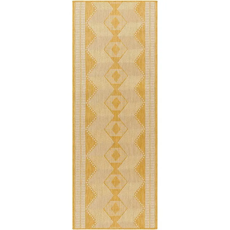 Livabliss Long Beach Outdoor Safe Boho Stripe Area Rug