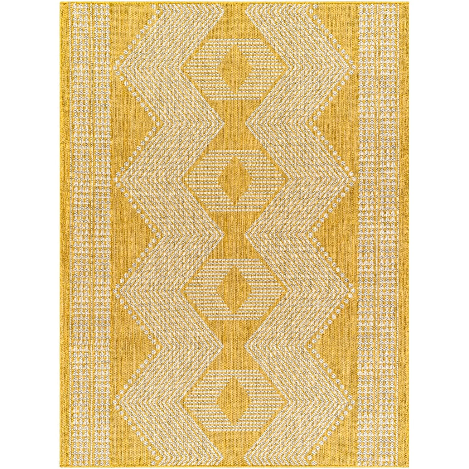 Livabliss Long Beach Outdoor Safe Boho Stripe Area Rug