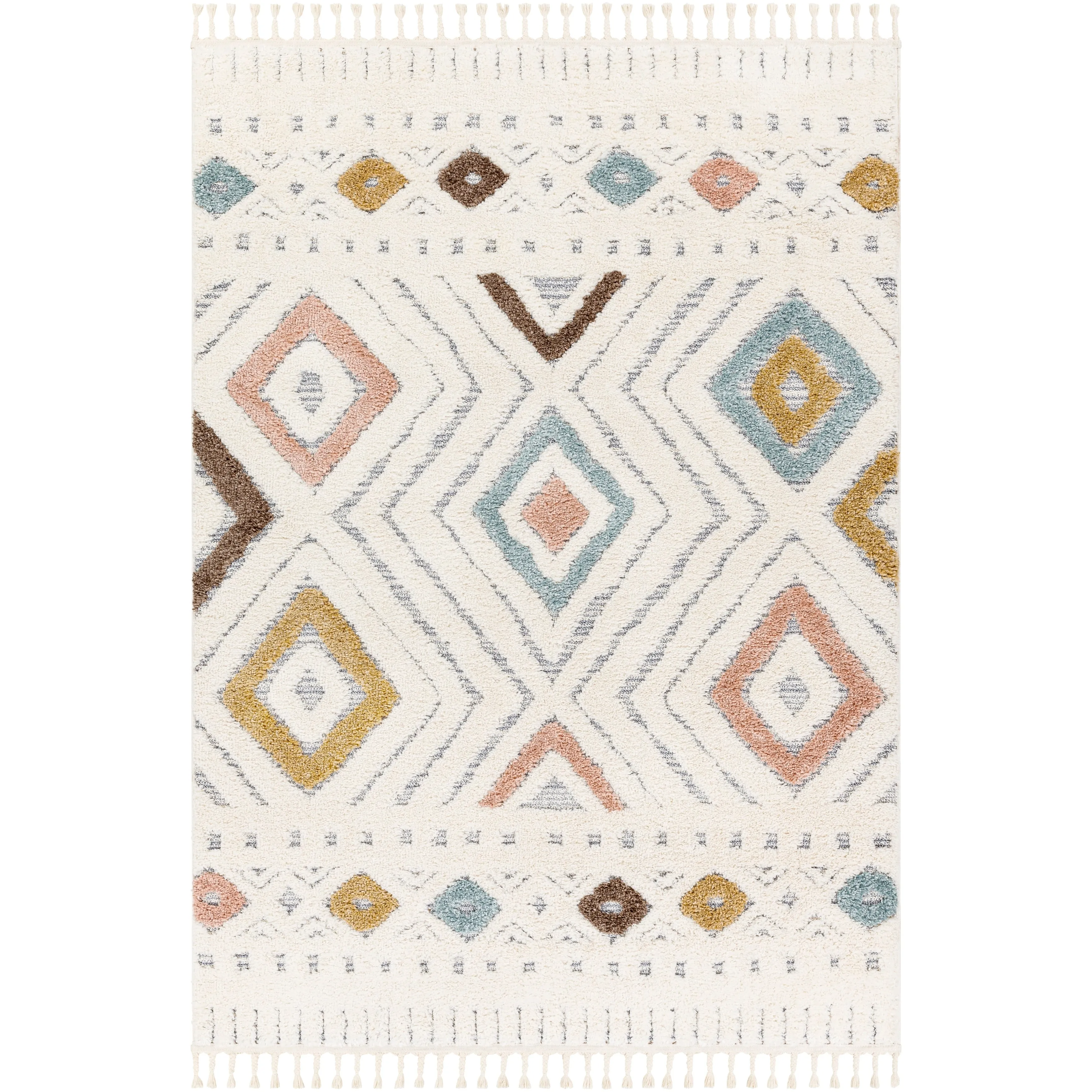 Livabliss Loopy Pastel Bohemian Area Rug