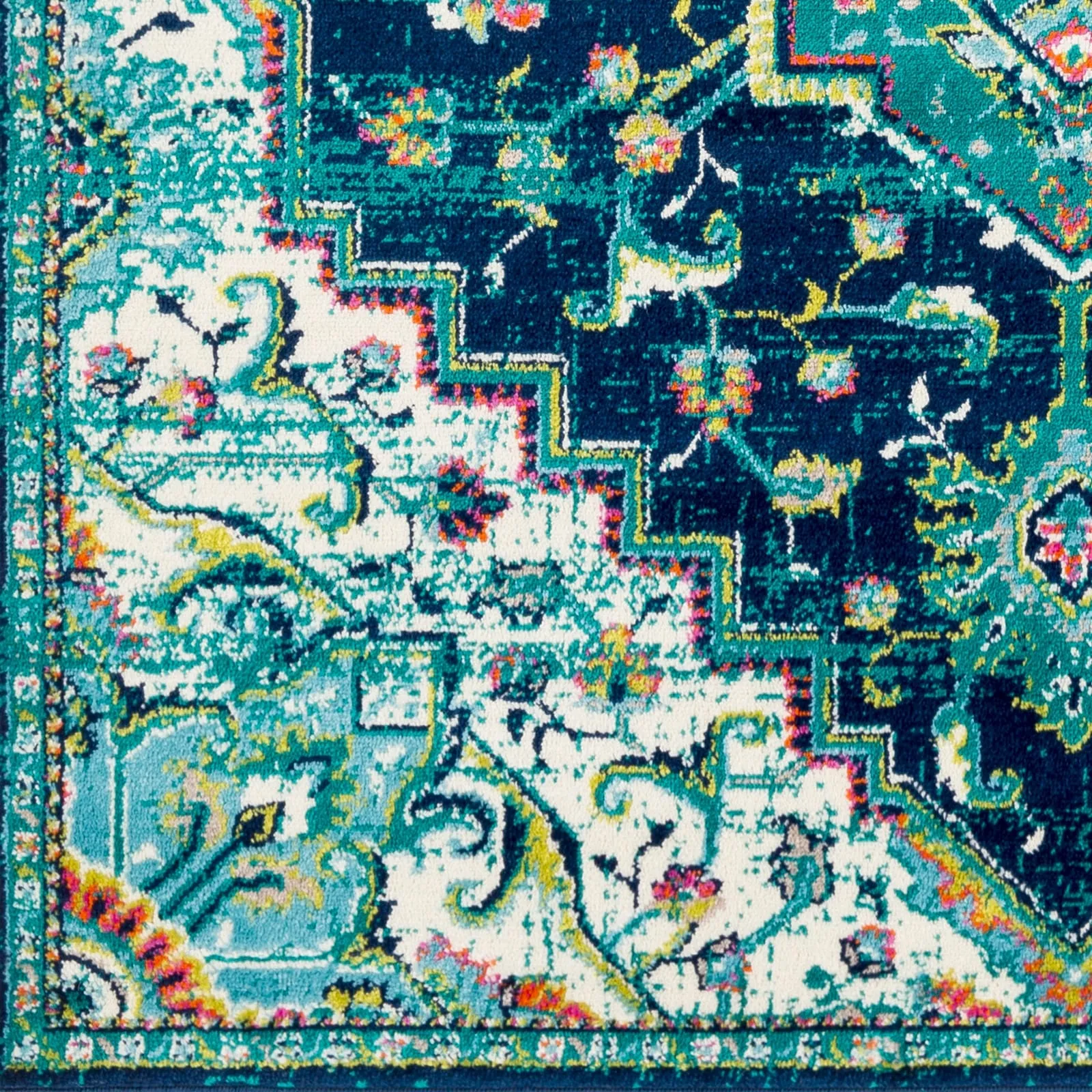 Livabliss Padma Traditional Teal Area Rug