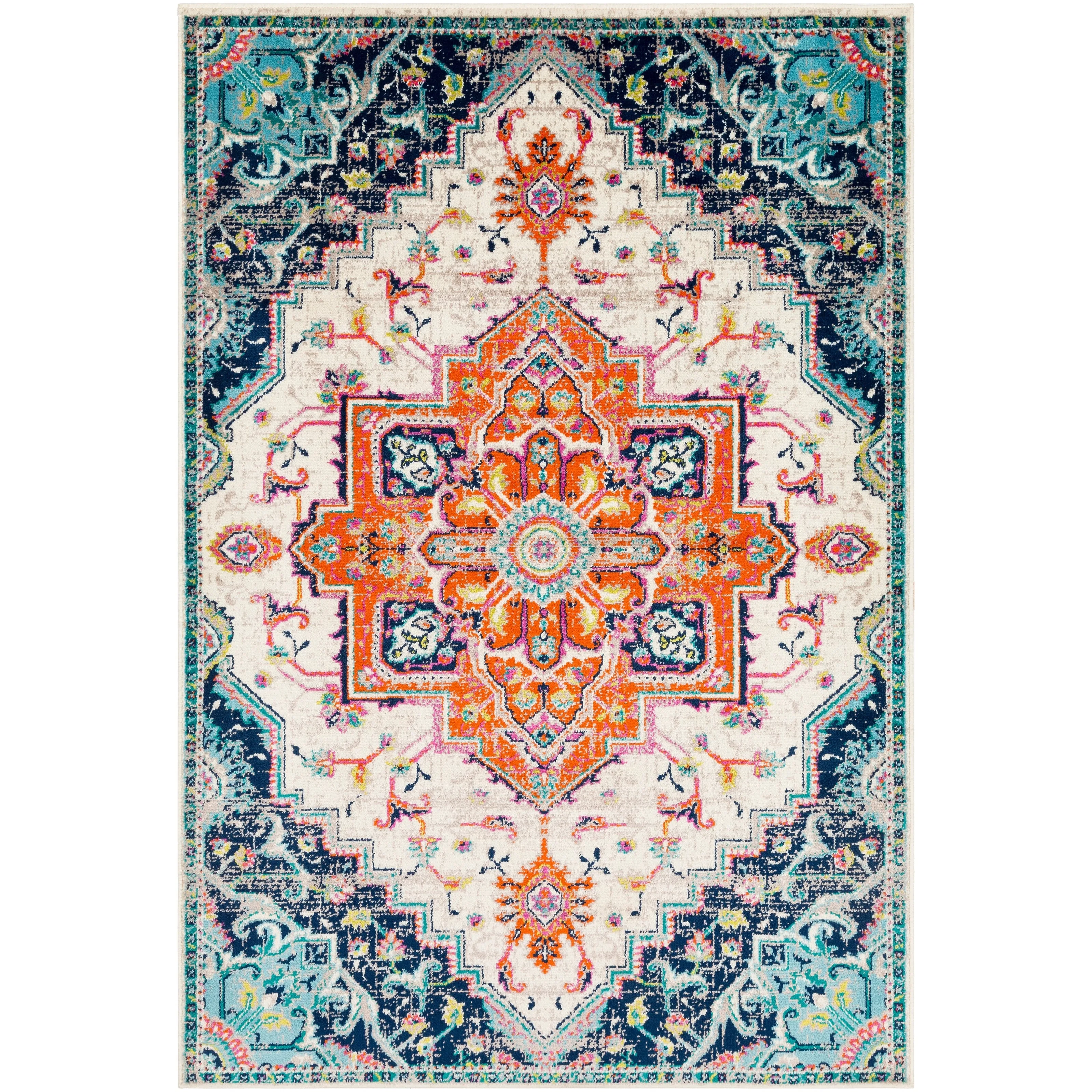 Livabliss Padma Traditional Teal Area Rug