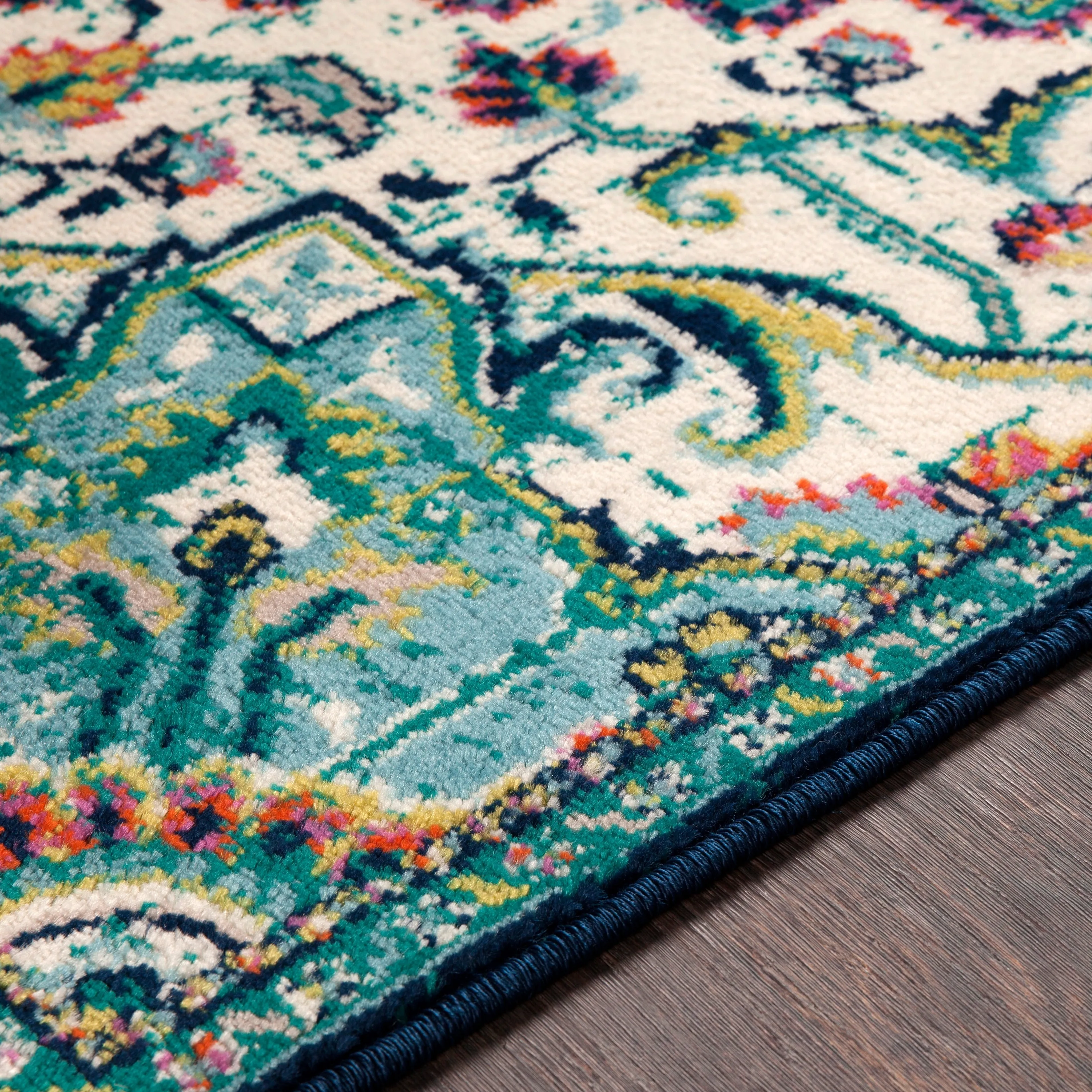 Livabliss Padma Traditional Teal Area Rug