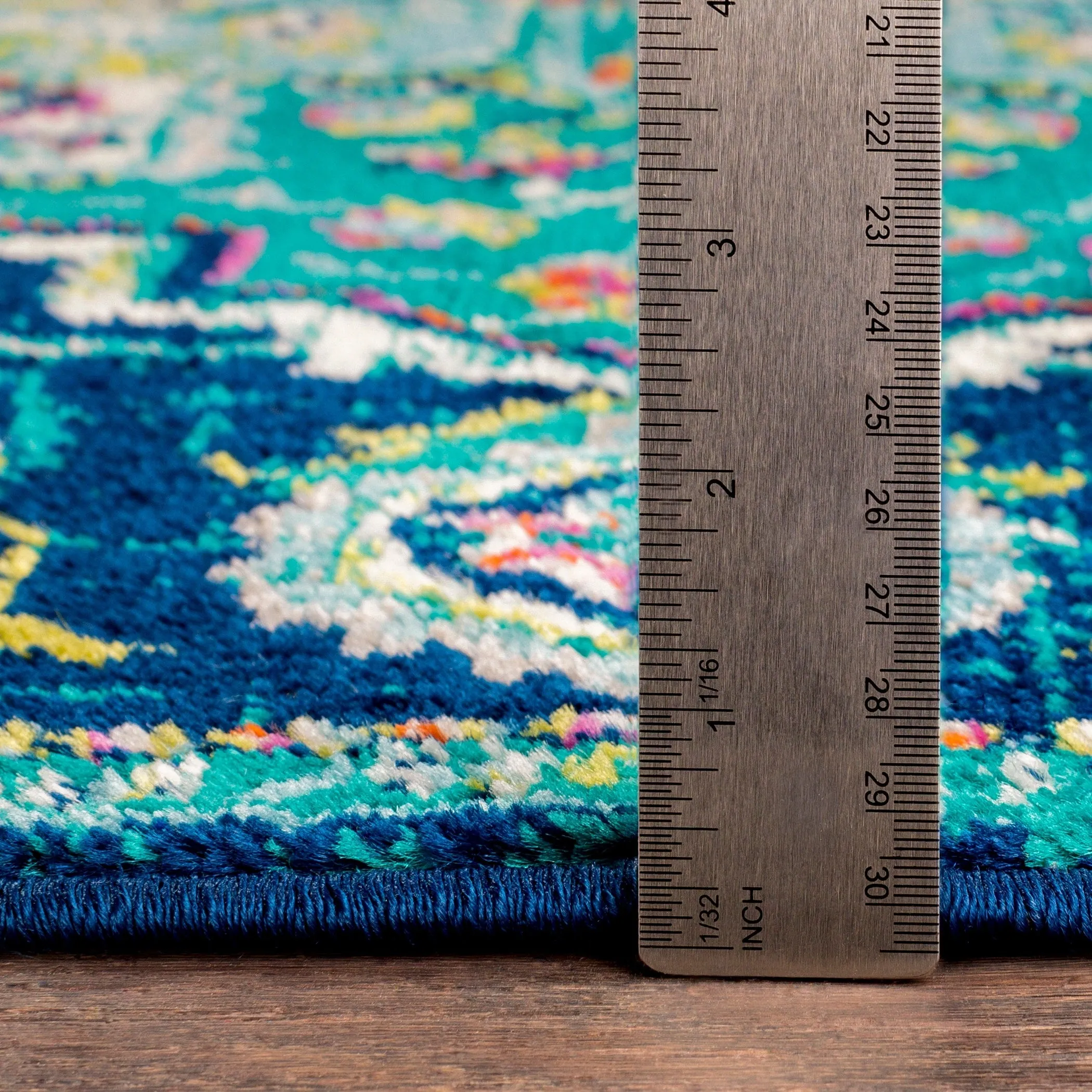 Livabliss Padma Traditional Teal Area Rug