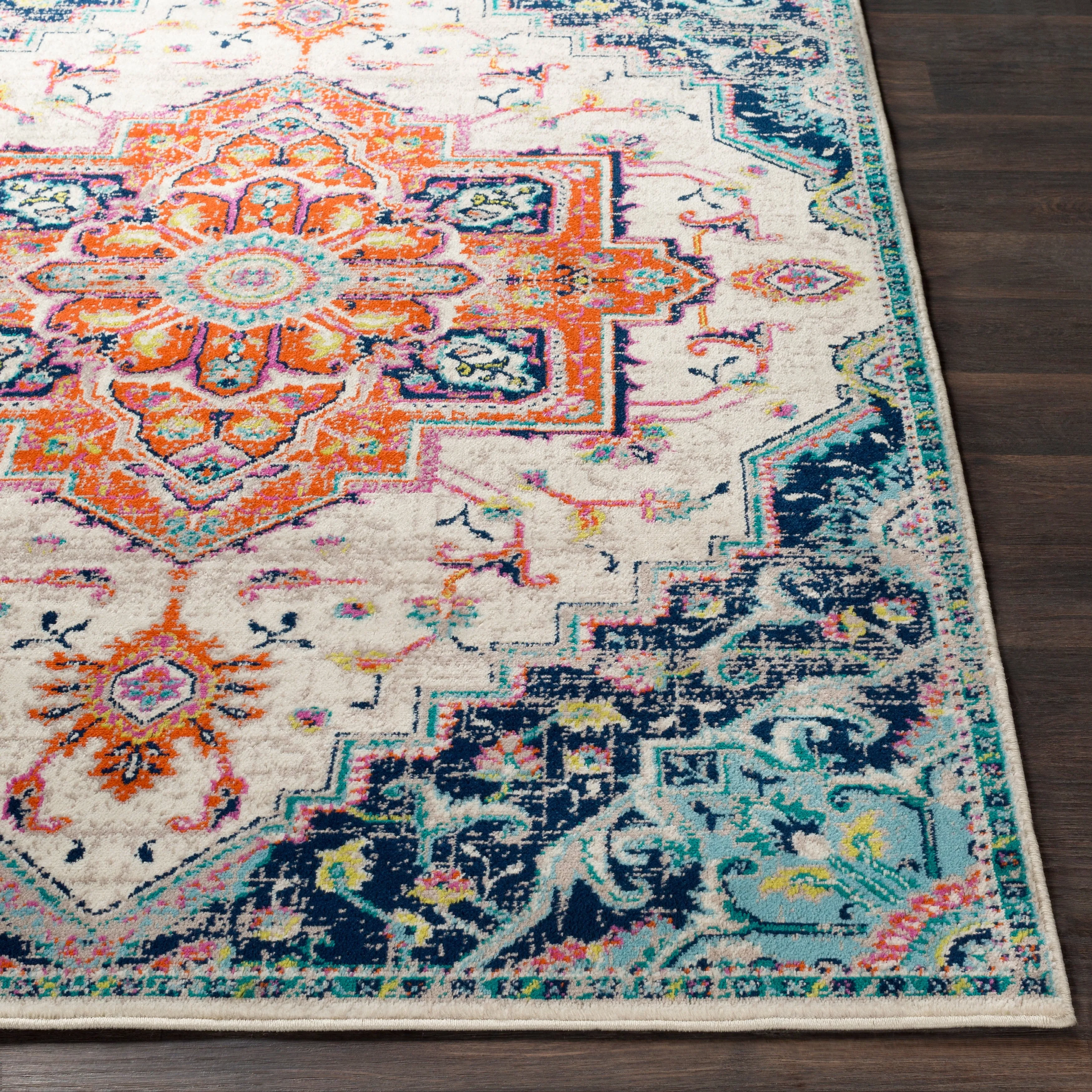 Livabliss Padma Traditional Teal Area Rug