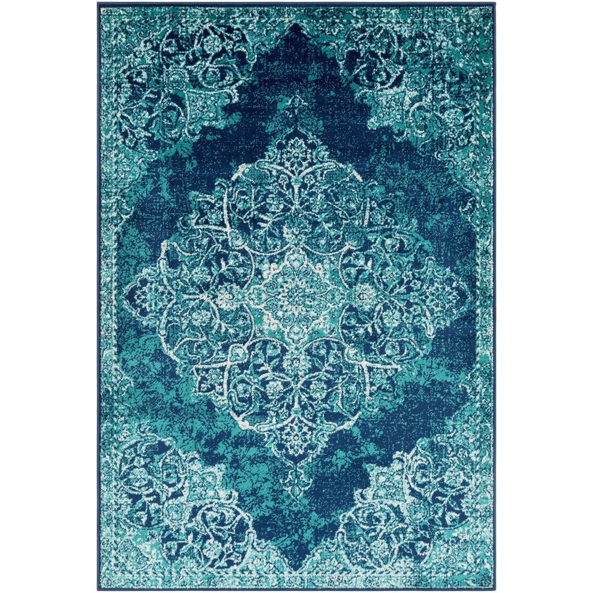 Livabliss Paramount Traditional Teal Area Rug