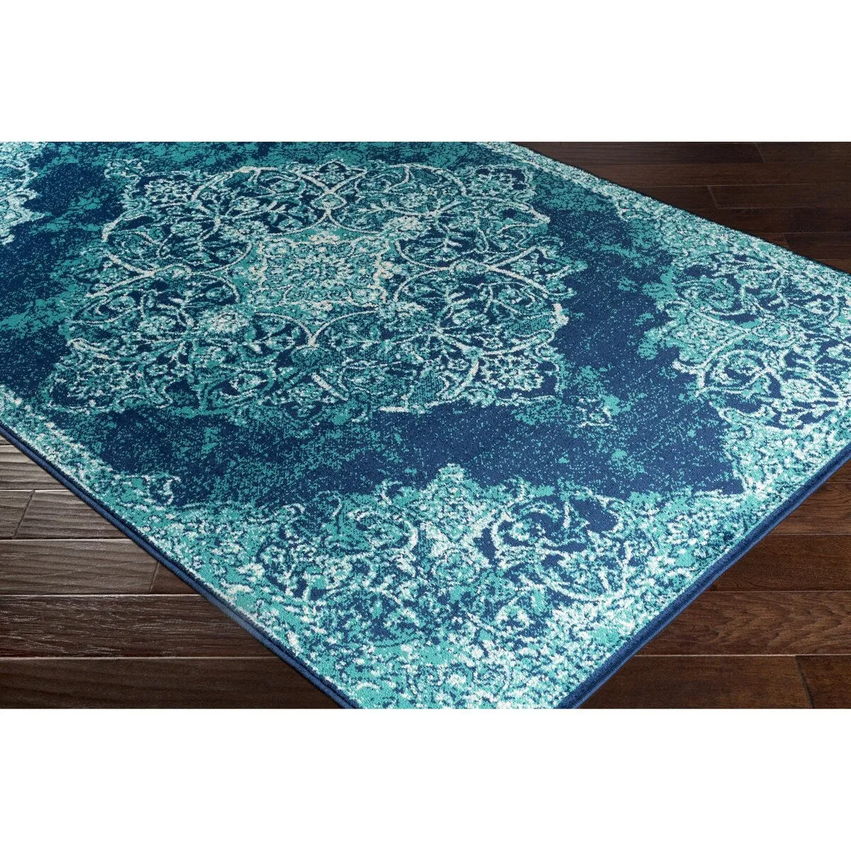 Livabliss Paramount Traditional Teal Area Rug