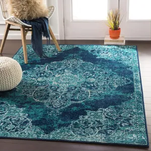 Livabliss Paramount Traditional Teal Area Rug