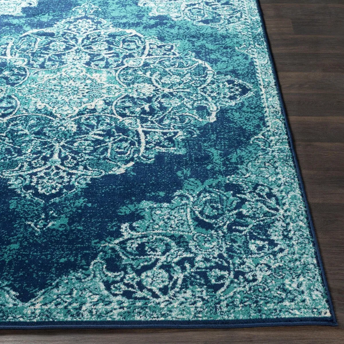 Livabliss Paramount Traditional Teal Area Rug