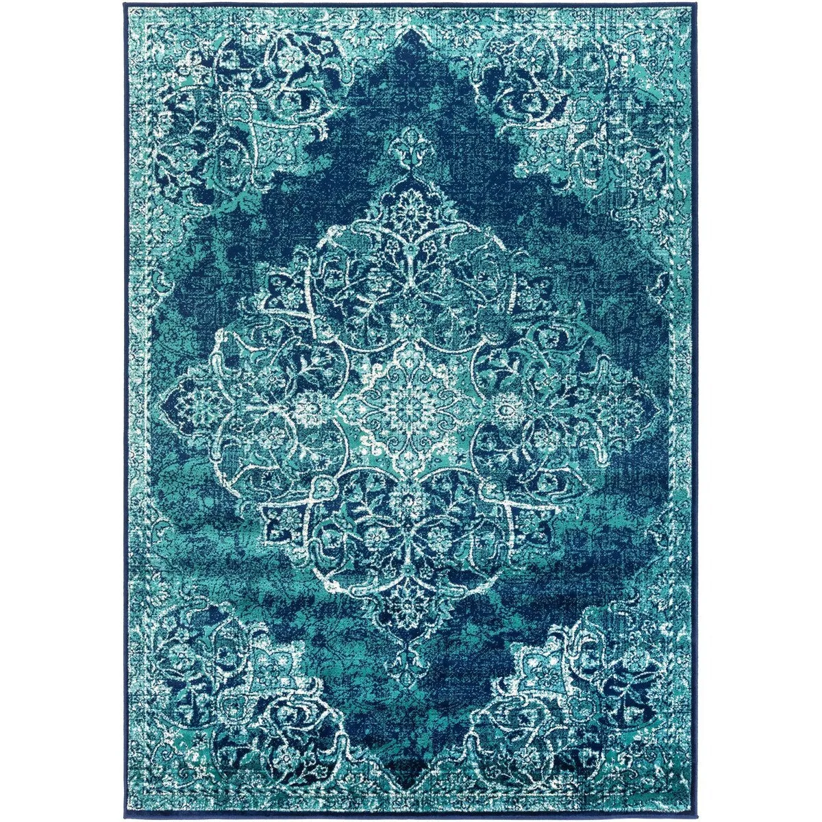 Livabliss Paramount Traditional Teal Area Rug