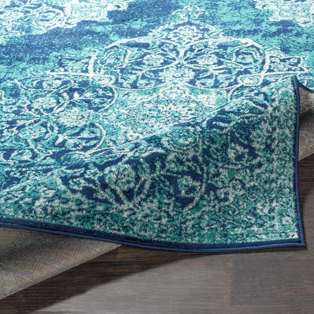 Livabliss Paramount Traditional Teal Area Rug