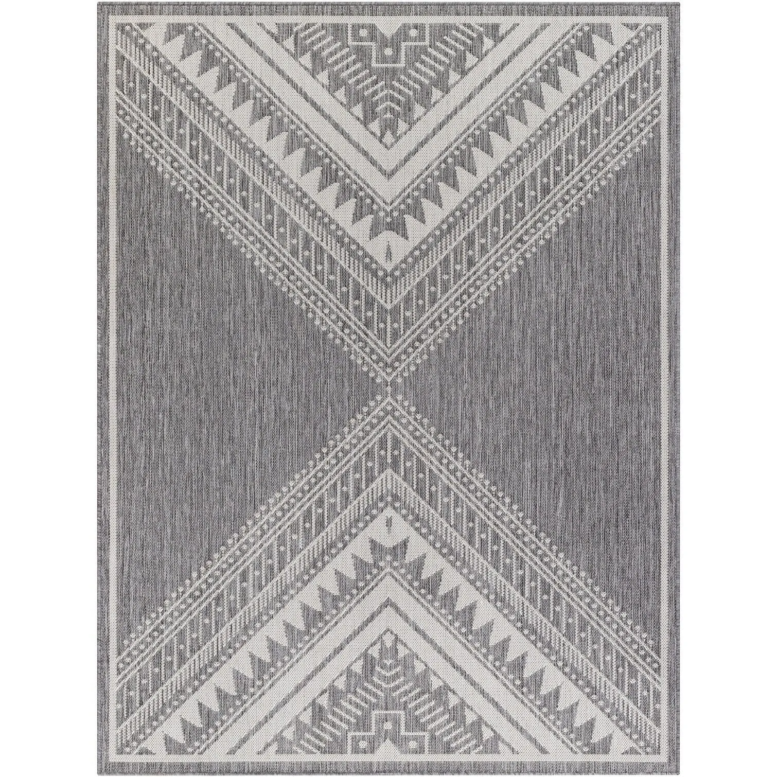 Livabliss Searia Indoor/ Outdoor Boho Diamond Area Rug