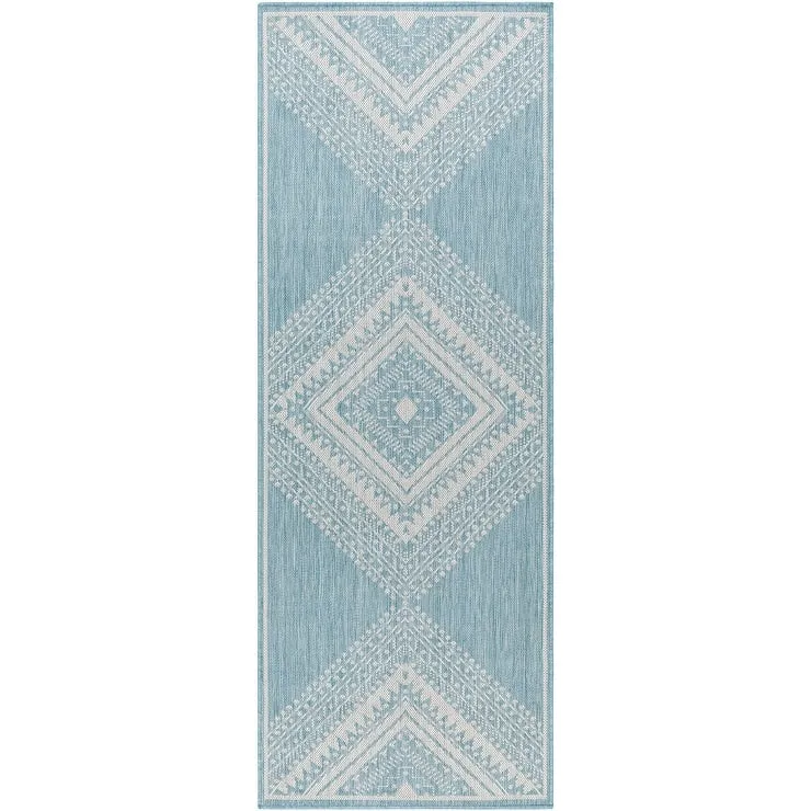 Livabliss Searia Indoor/ Outdoor Boho Diamond Area Rug