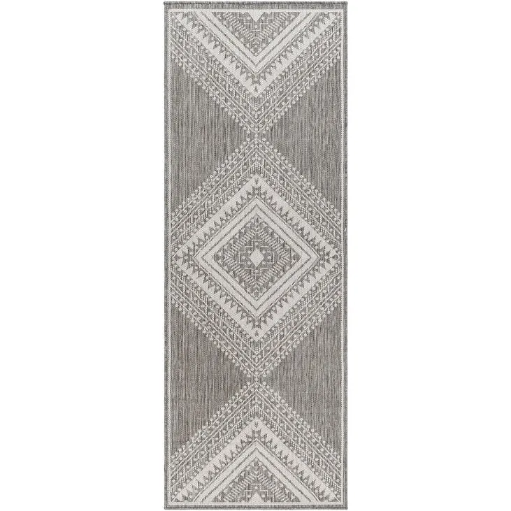 Livabliss Searia Indoor/ Outdoor Boho Diamond Area Rug