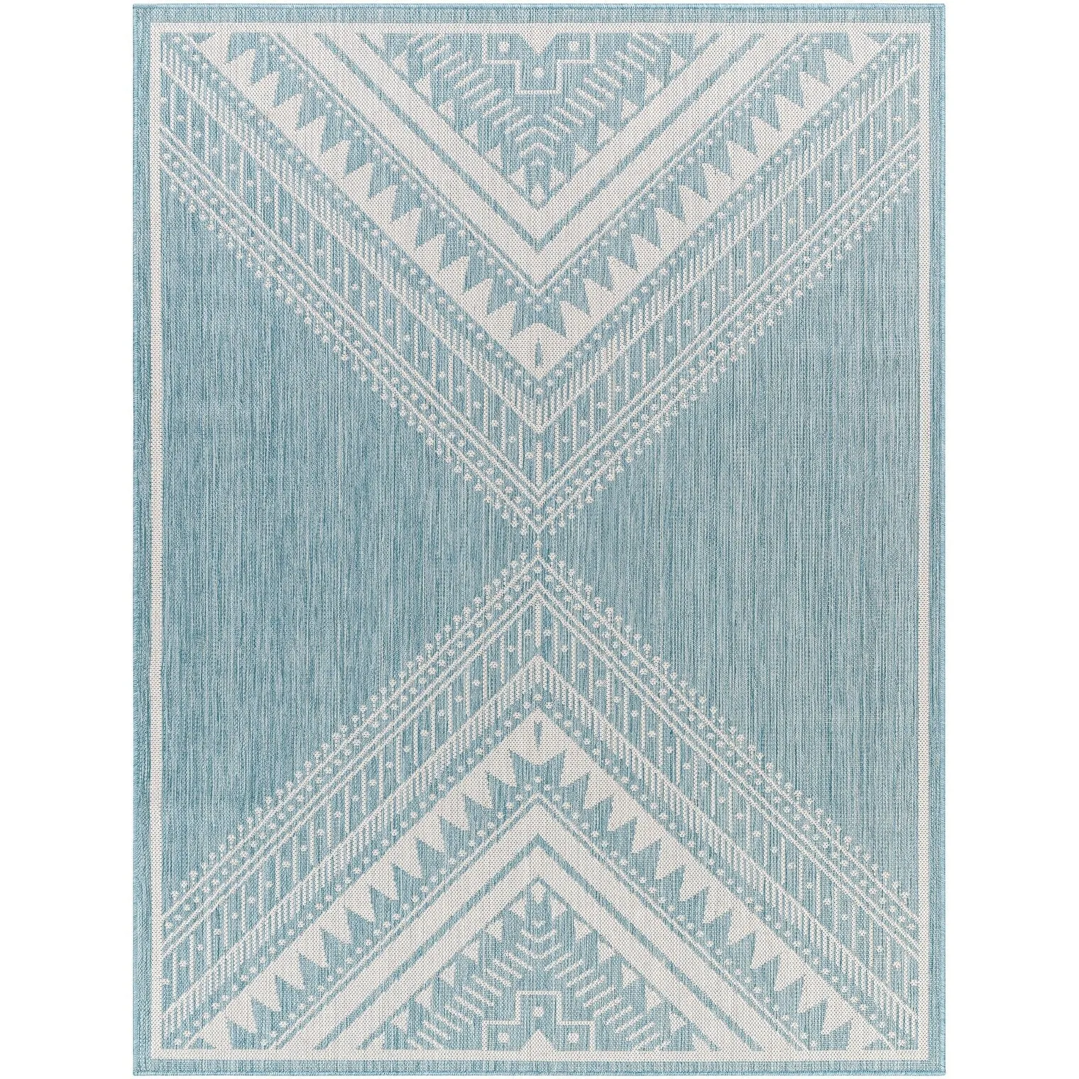Livabliss Searia Indoor/ Outdoor Boho Diamond Area Rug