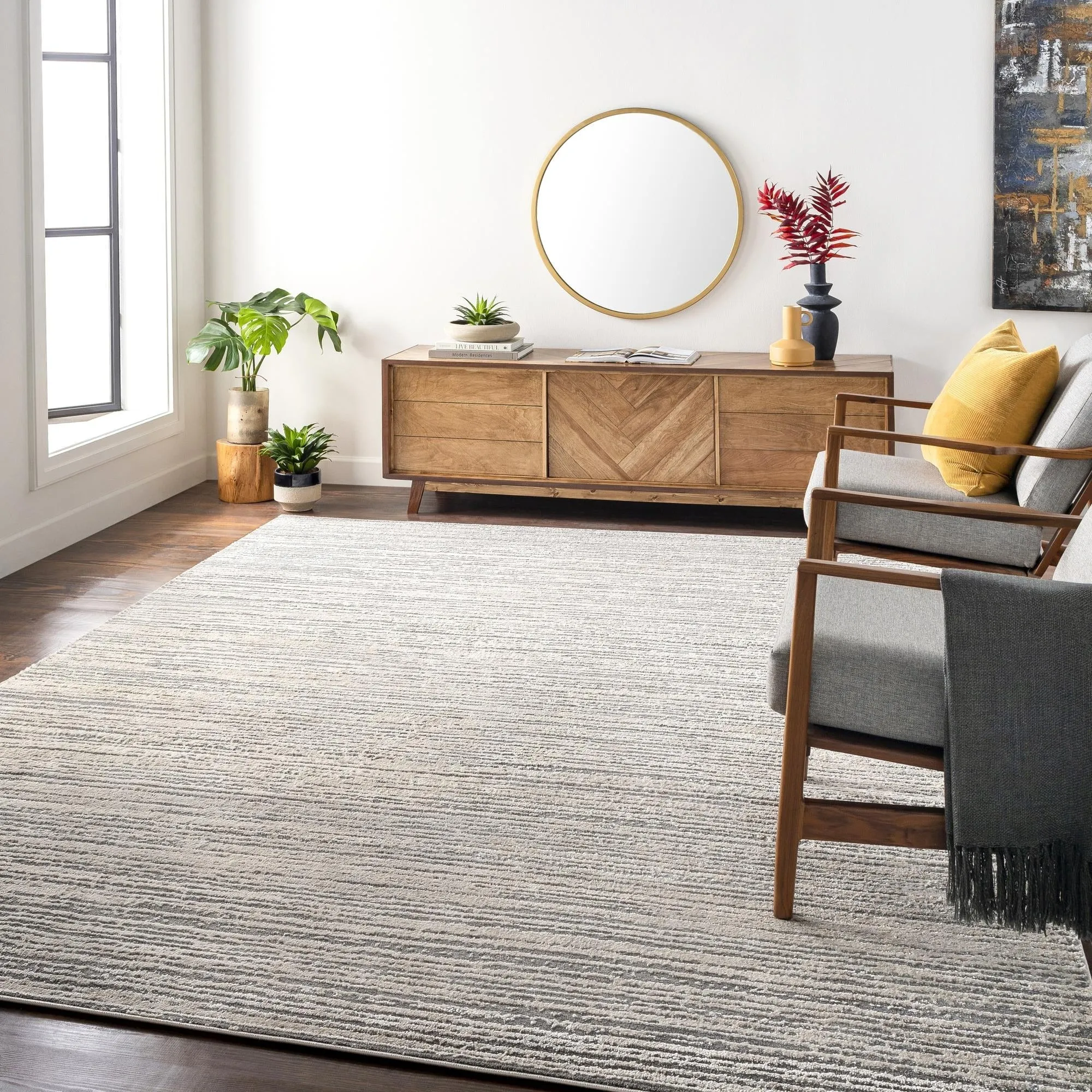 Livabliss Tibetan Mid-Century Abstract Area Rug