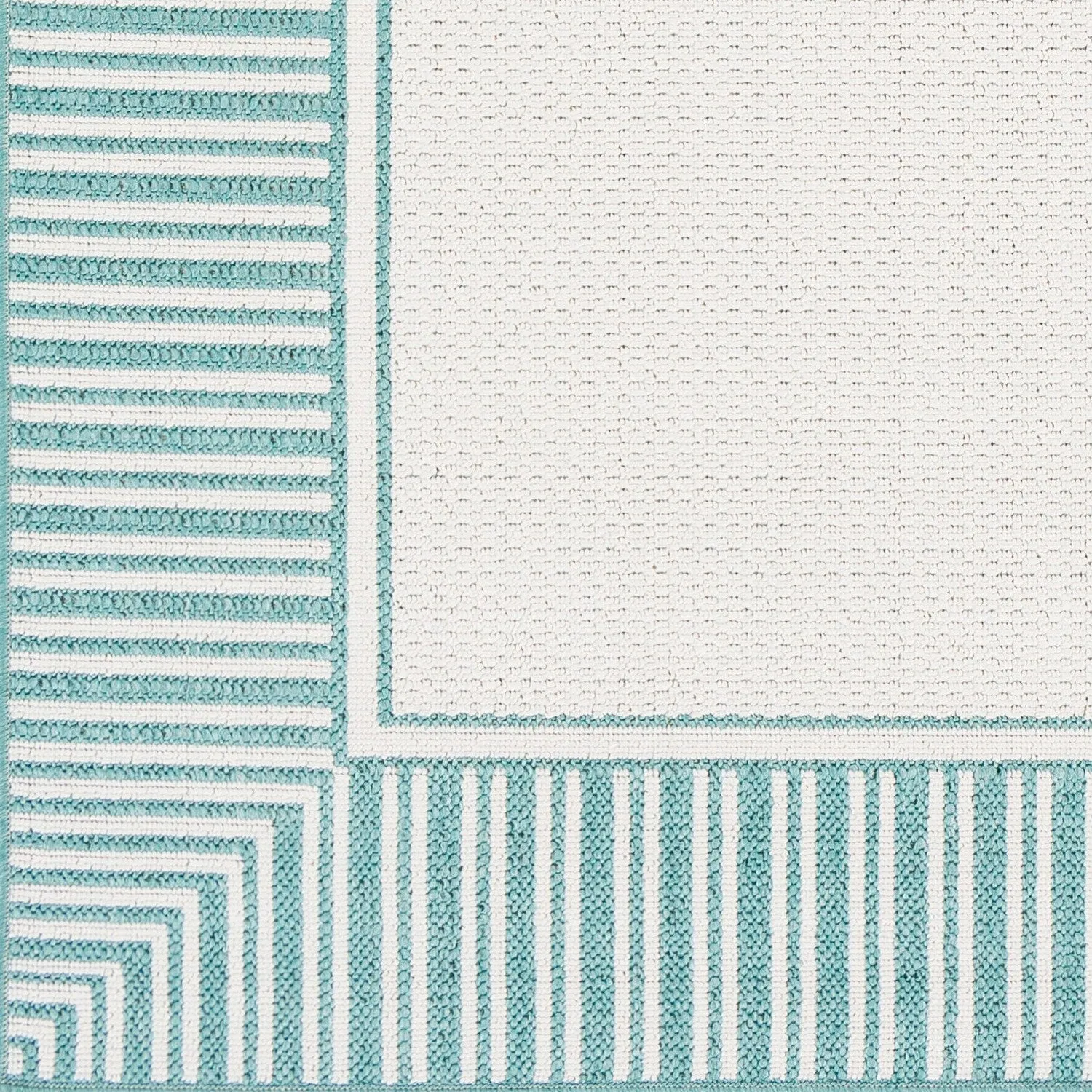 Livabliss Transitional Alfresco Border Indoor/Outdoor Area Rug