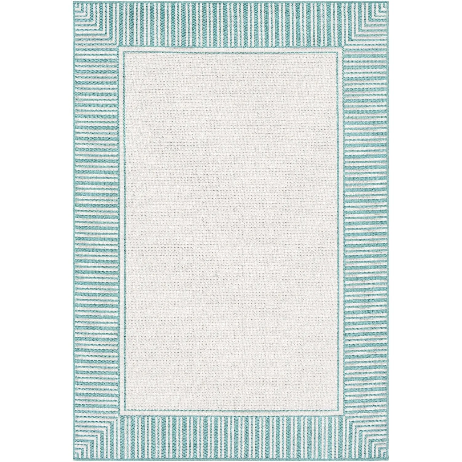 Livabliss Transitional Alfresco Border Indoor/Outdoor Area Rug