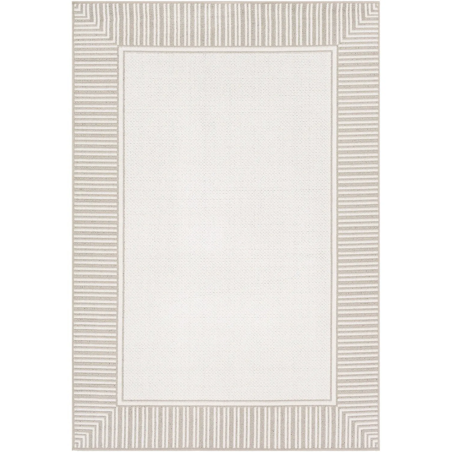 Livabliss Transitional Alfresco Border Indoor/Outdoor Area Rug