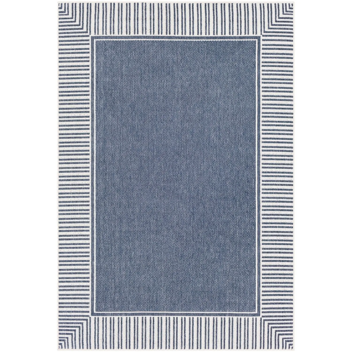 Livabliss Transitional Alfresco Border Indoor/Outdoor Area Rug