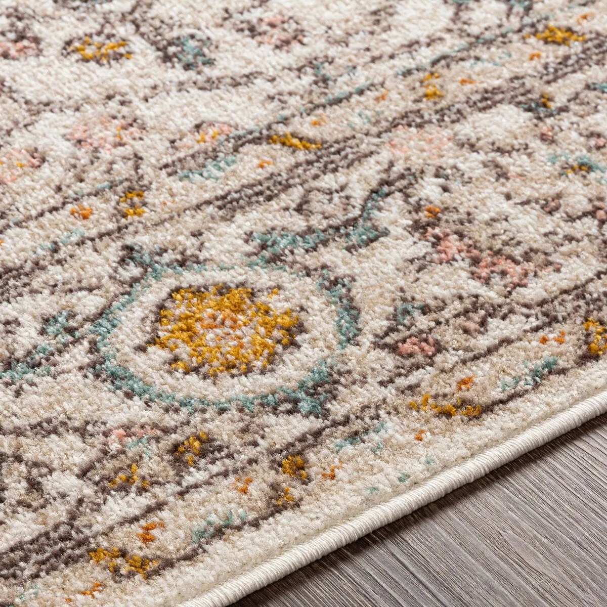 Livabliss Willa Bordered Floral Area Rug