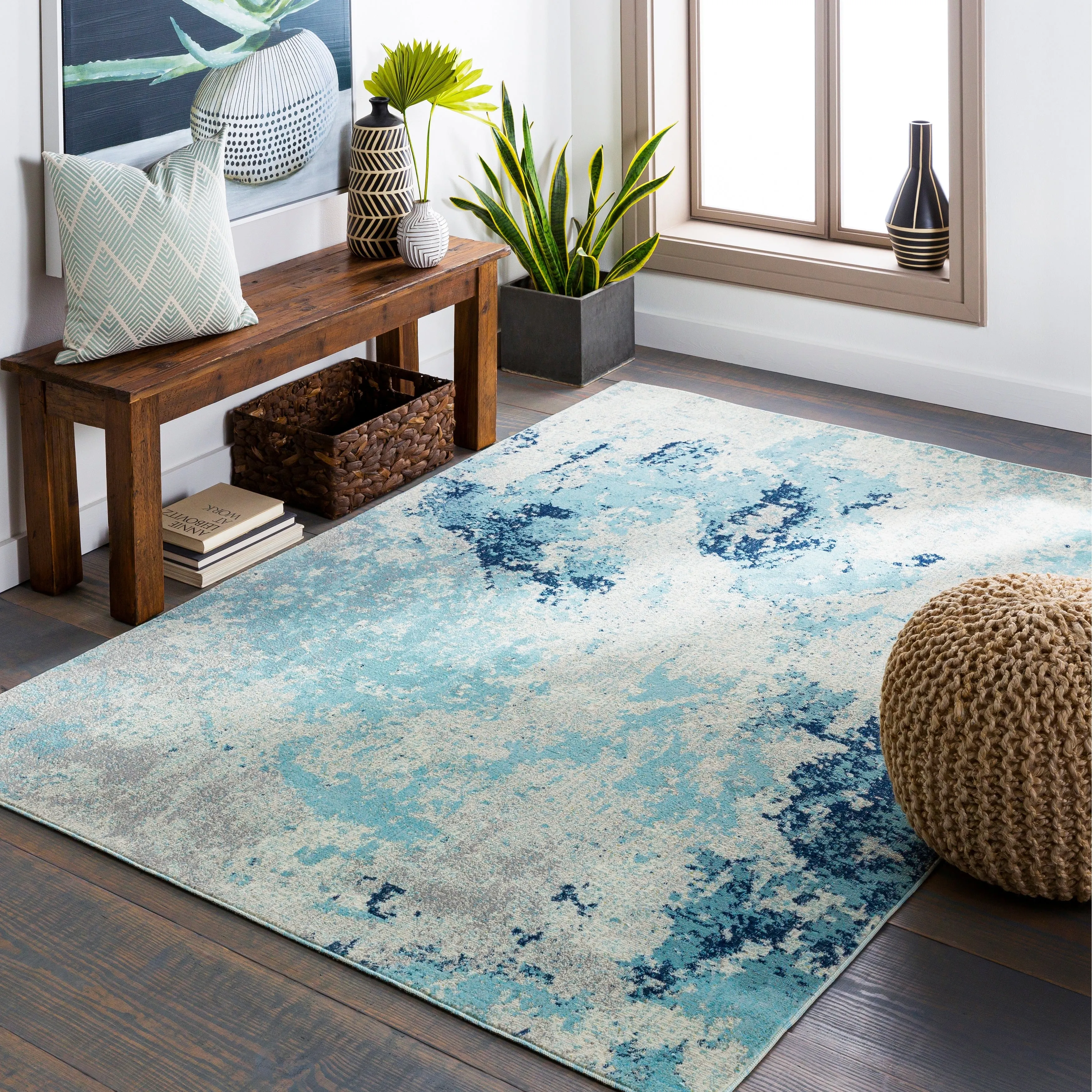 Livabliss Willah Indoor / Outdoor Abstract Industrial Area Rug