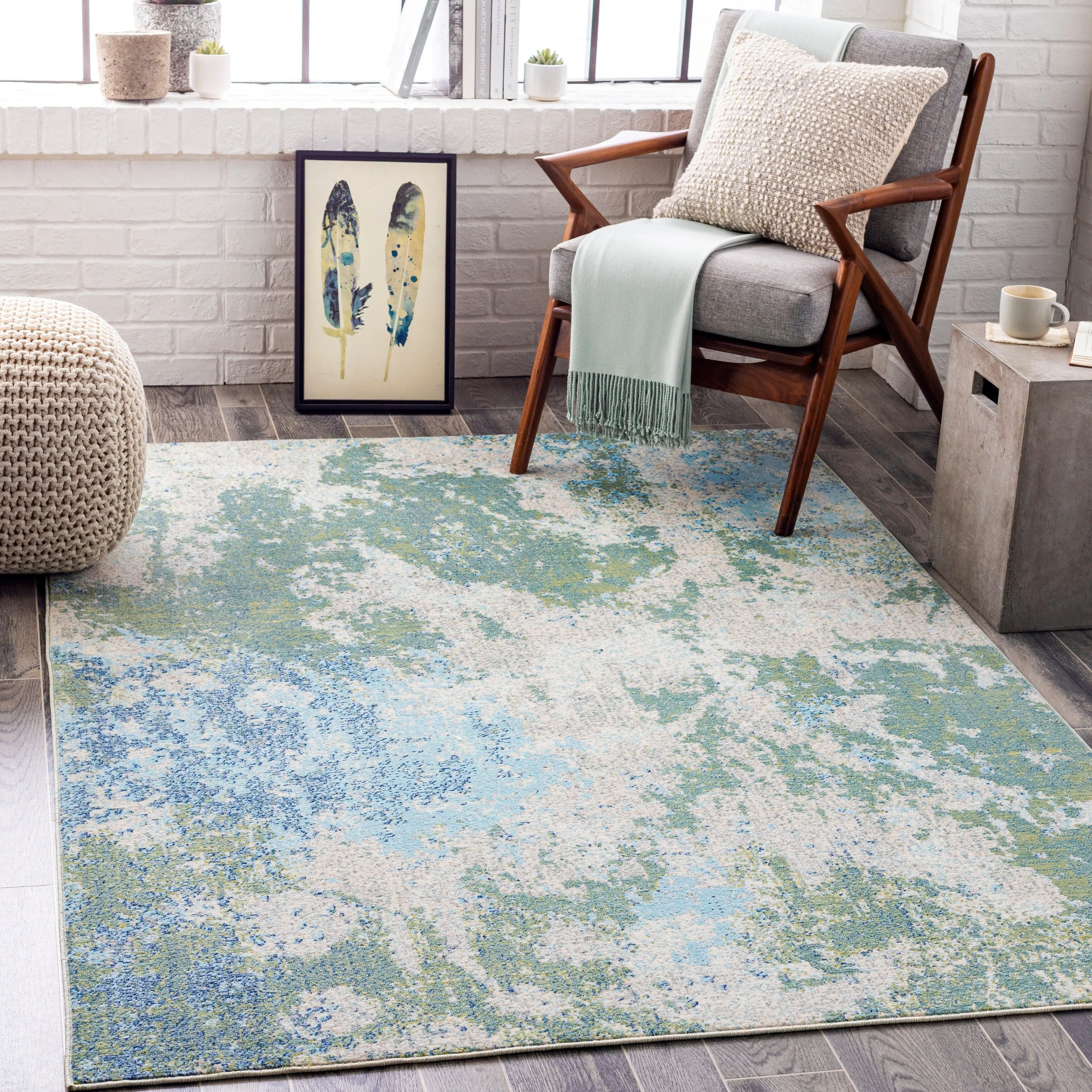 Livabliss Willah Indoor / Outdoor Abstract Industrial Area Rug