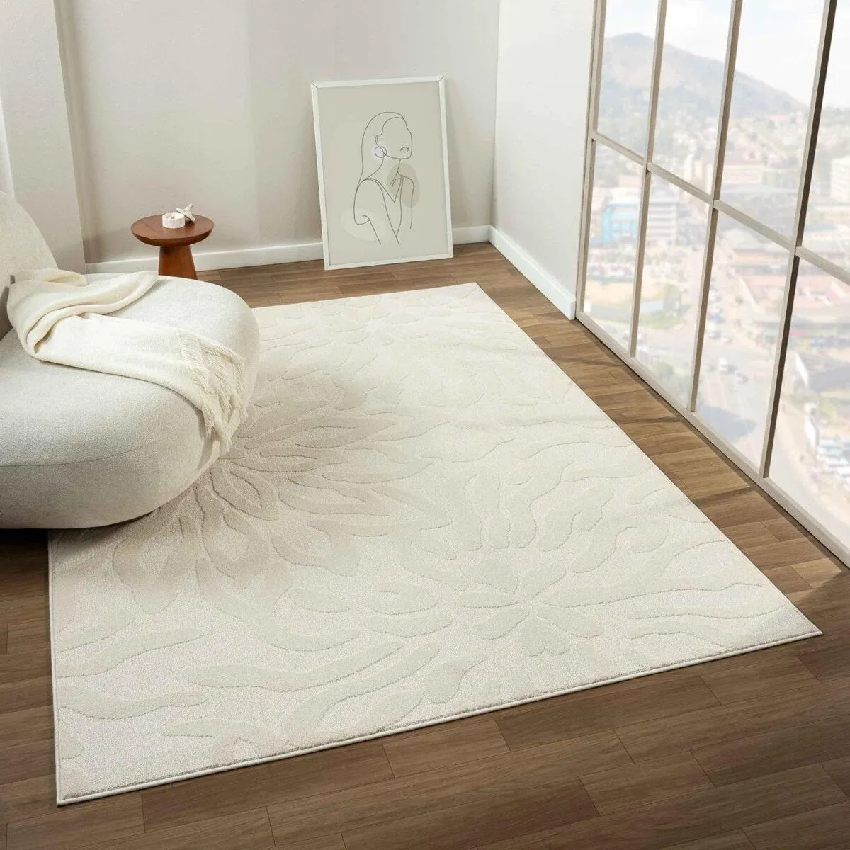 Luxe Weavers Abstract Floral Area Rug. Indoor Carpet for Living Room and Bedrooms