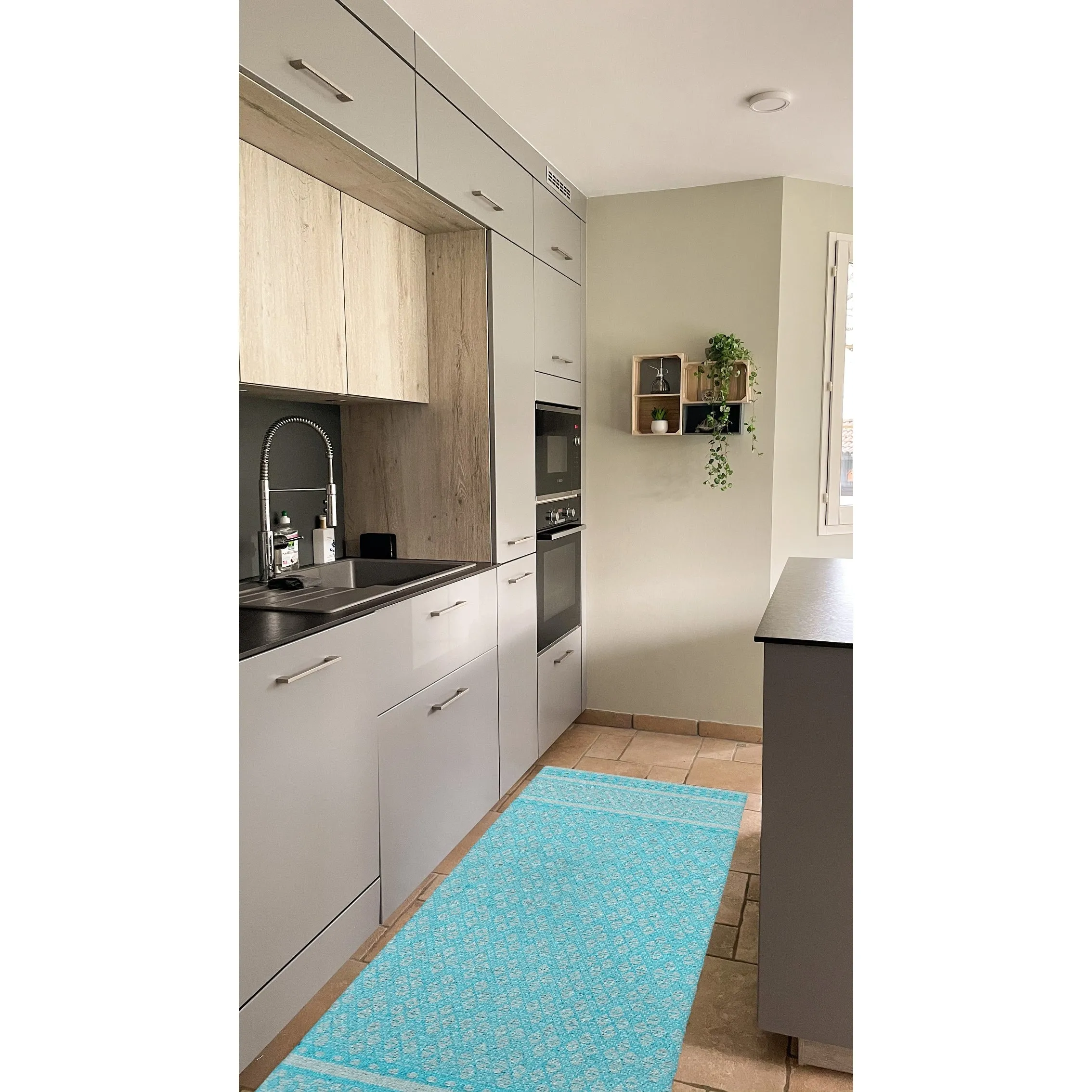 Luxurious Woven Cotton Kitchen Runner Mat Rug - Anti-Fatigue. Anti-Skid. Cushioned - 18''x48''