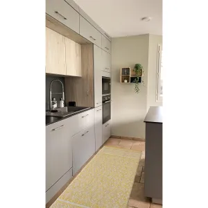 Luxurious Woven Cotton Kitchen Runner Mat Rug - Anti-Fatigue. Anti-Skid. Cushioned - 18''x48''