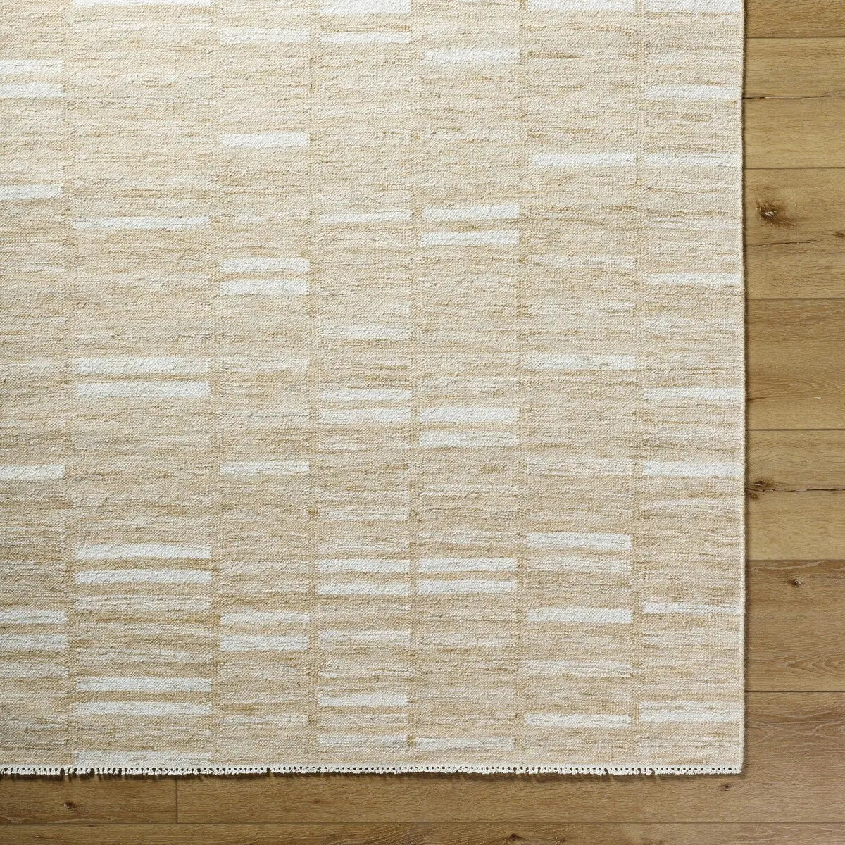 Madilyn Mid-Century Modern Stripe Fringed Area Rug