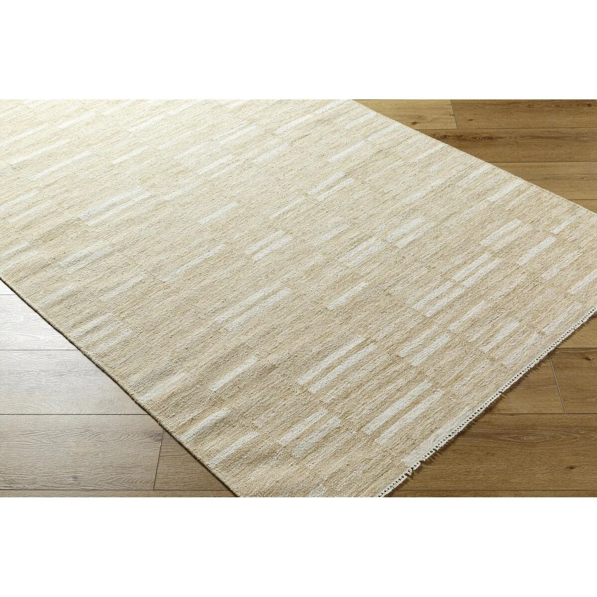 Madilyn Mid-Century Modern Stripe Fringed Area Rug