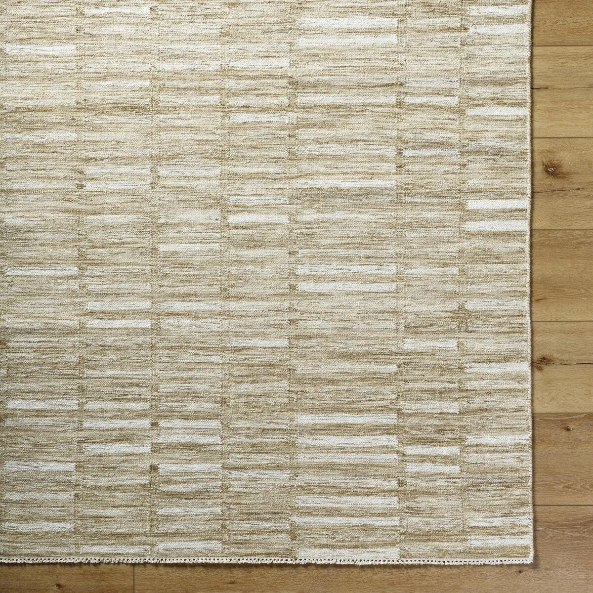 Madilyn Mid-Century Modern Stripe Fringed Area Rug