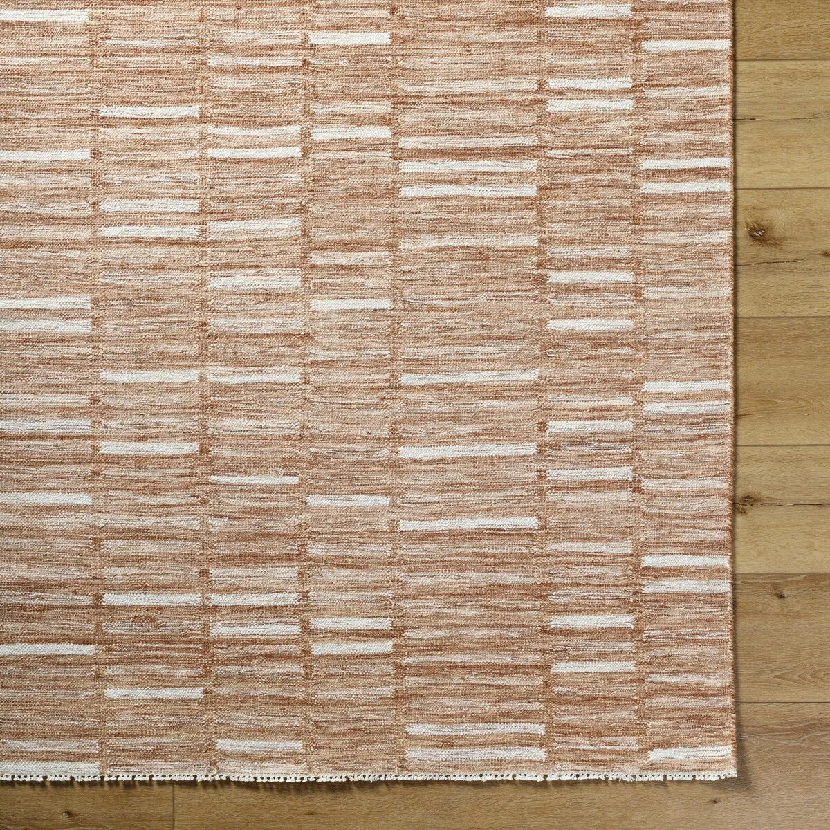 Madilyn Mid-Century Modern Stripe Fringed Area Rug