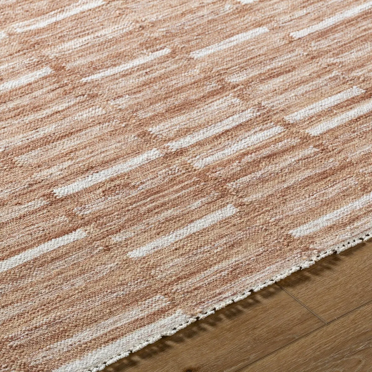 Madilyn Mid-Century Modern Stripe Fringed Area Rug