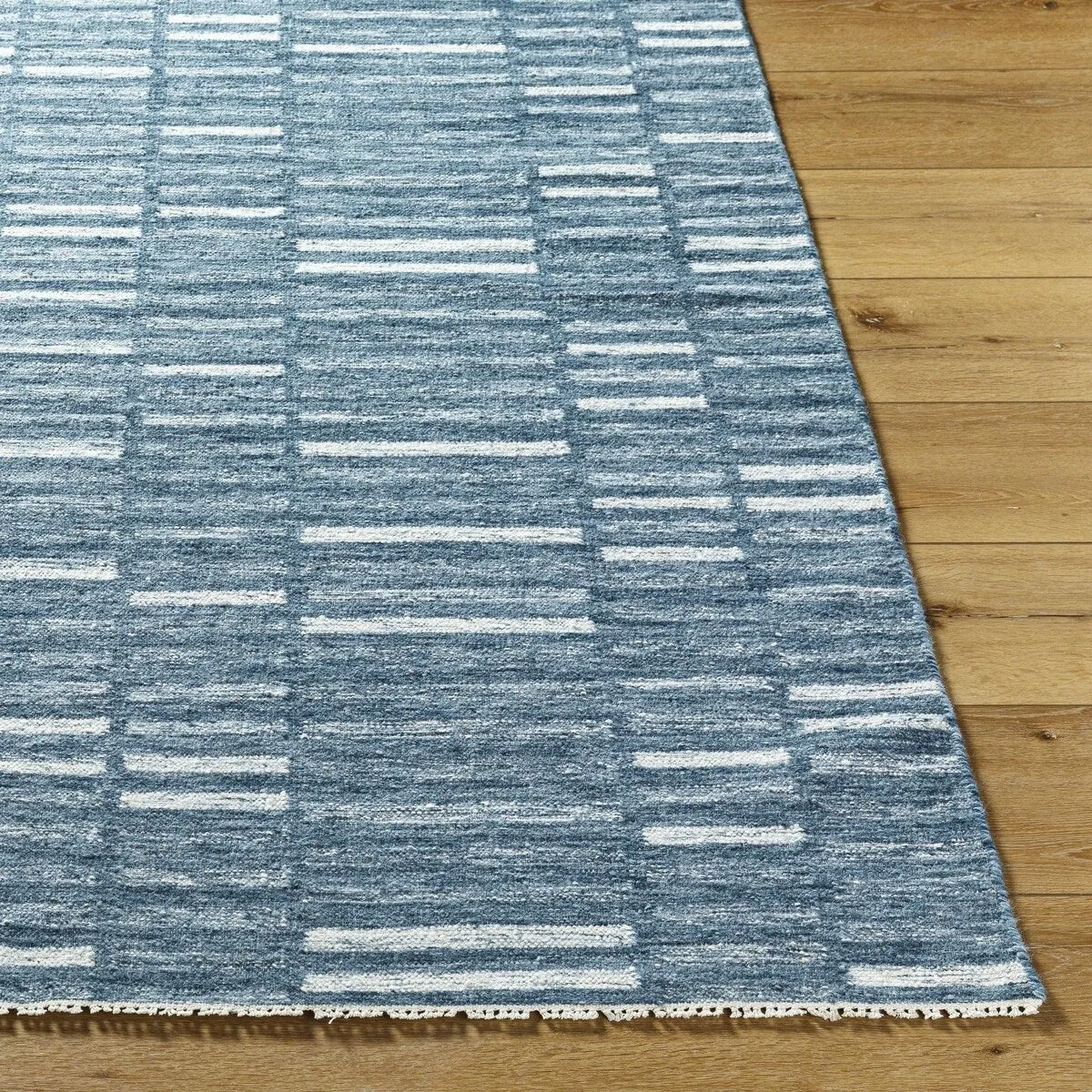 Madilyn Mid-Century Modern Stripe Fringed Area Rug