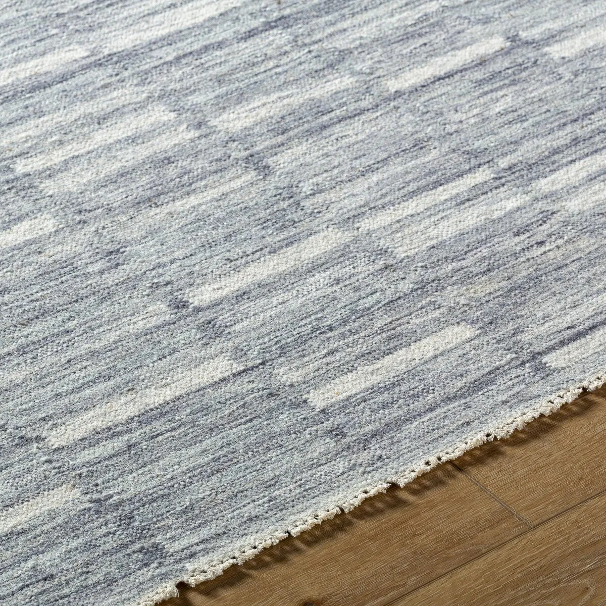 Madilyn Mid-Century Modern Stripe Fringed Area Rug