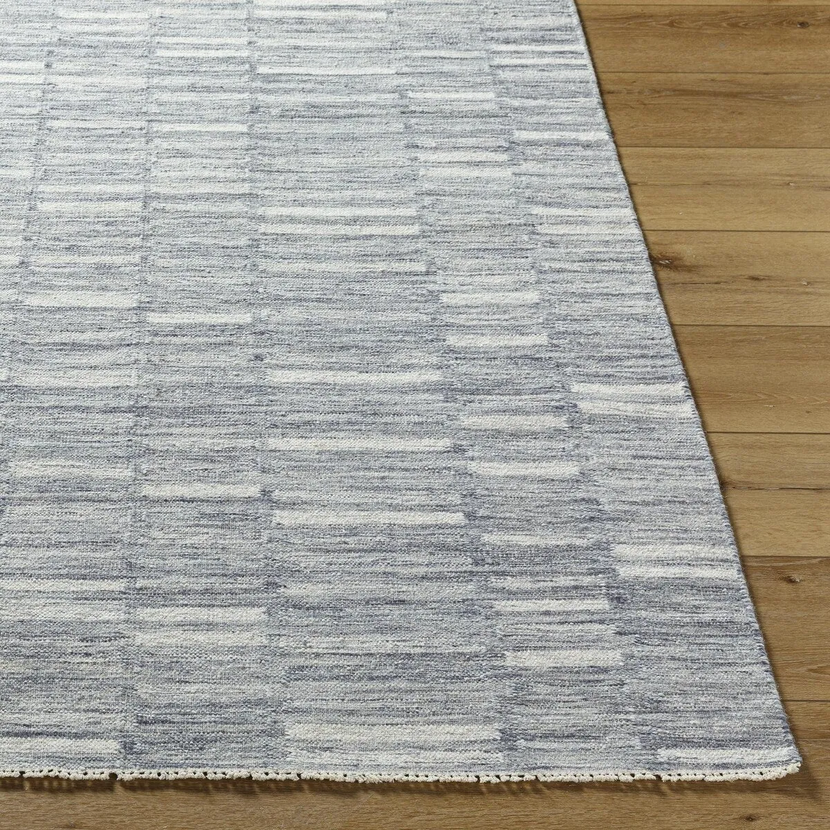 Madilyn Mid-Century Modern Stripe Fringed Area Rug