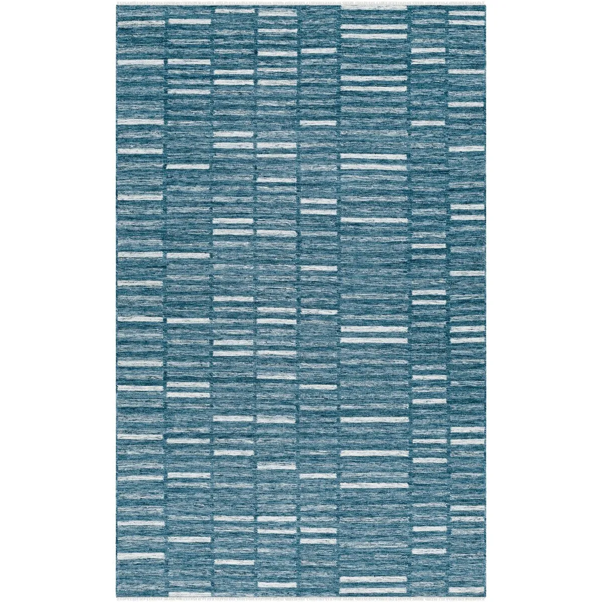 Madilyn Mid-Century Modern Stripe Fringed Area Rug