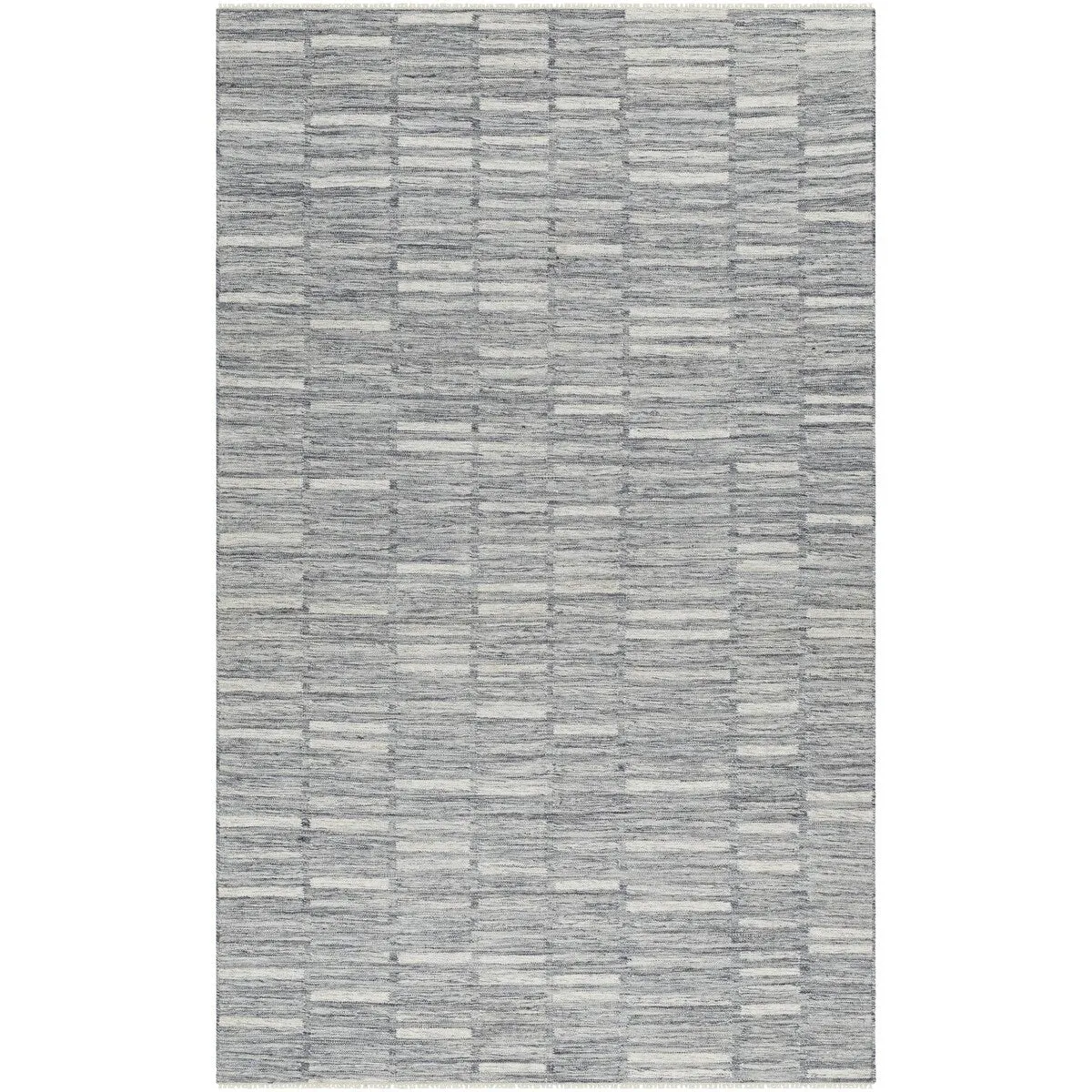 Madilyn Mid-Century Modern Stripe Fringed Area Rug