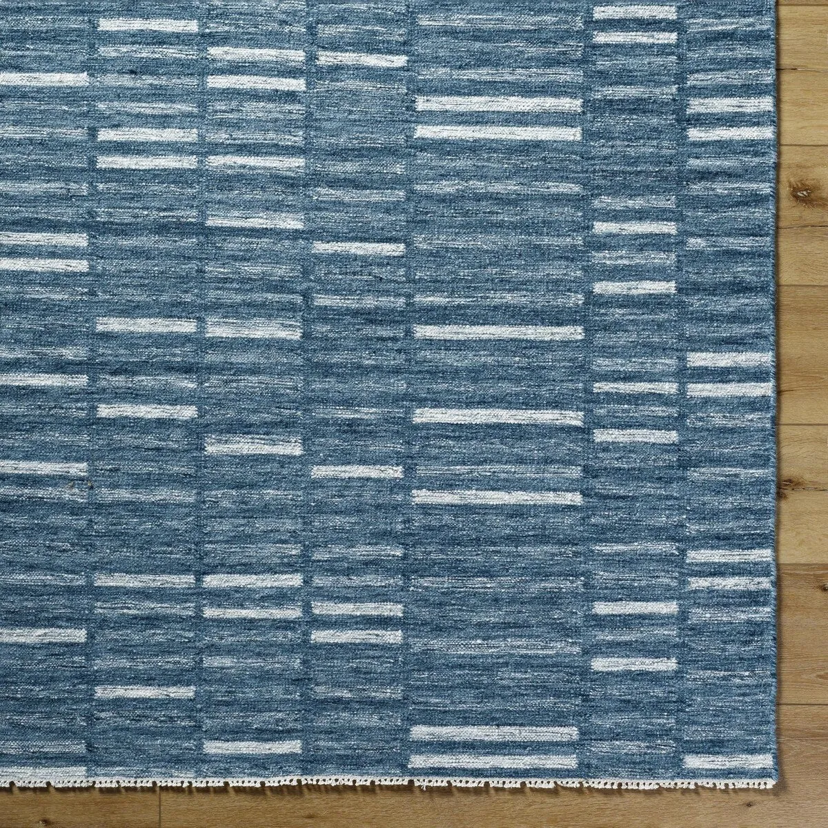 Madilyn Mid-Century Modern Stripe Fringed Area Rug