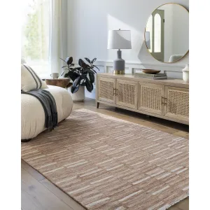 Madilyn Mid-Century Modern Stripe Fringed Area Rug