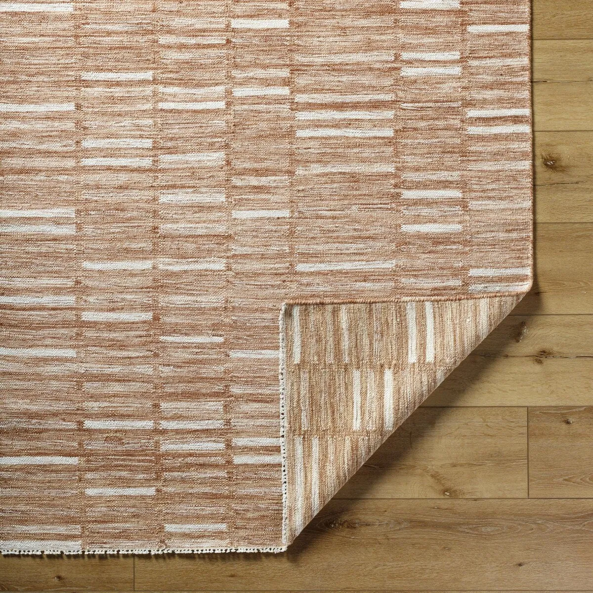 Madilyn Mid-Century Modern Stripe Fringed Area Rug