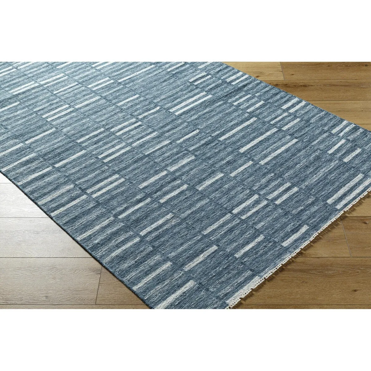 Madilyn Mid-Century Modern Stripe Fringed Area Rug