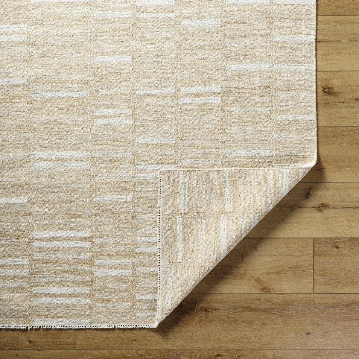 Madilyn Mid-Century Modern Stripe Fringed Area Rug