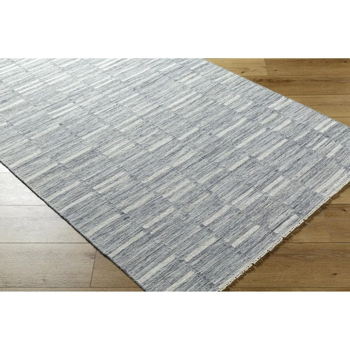 Madilyn Mid-Century Modern Stripe Fringed Area Rug