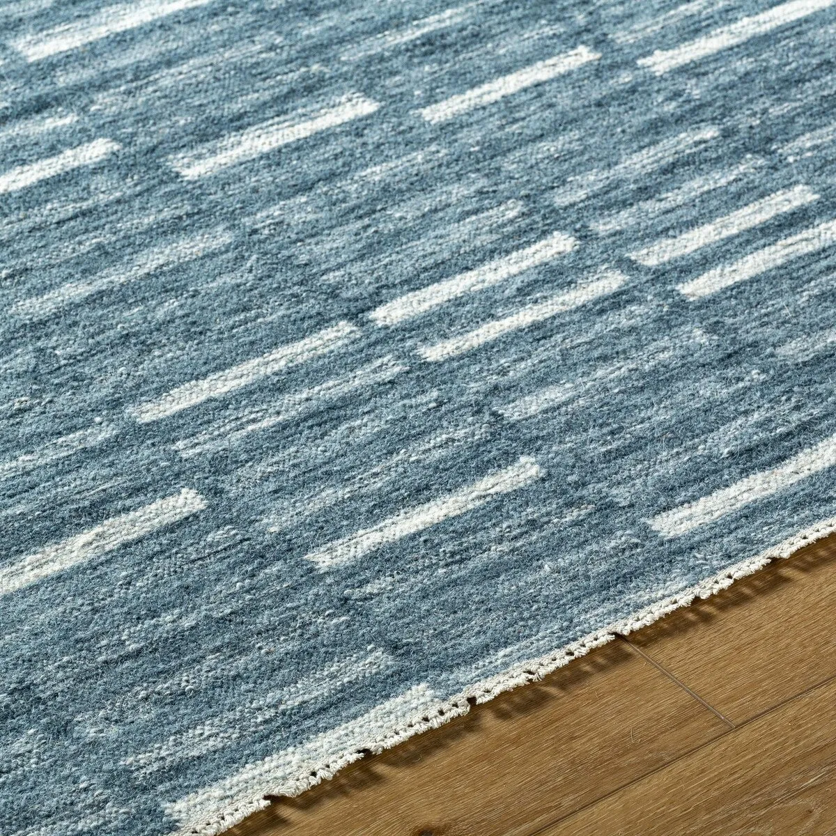 Madilyn Mid-Century Modern Stripe Fringed Area Rug