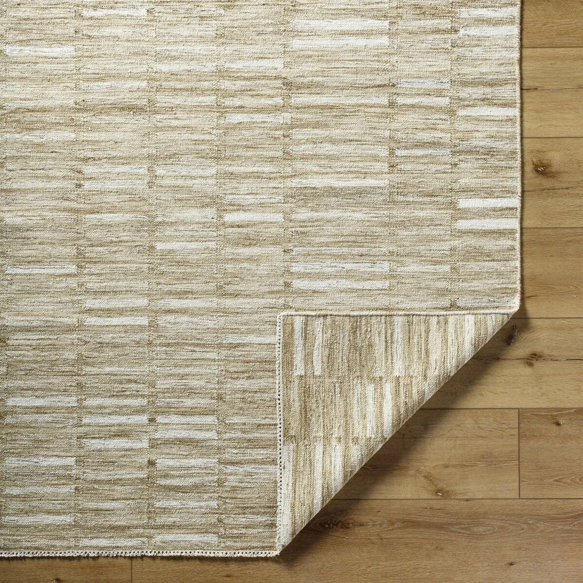 Madilyn Mid-Century Modern Stripe Fringed Area Rug