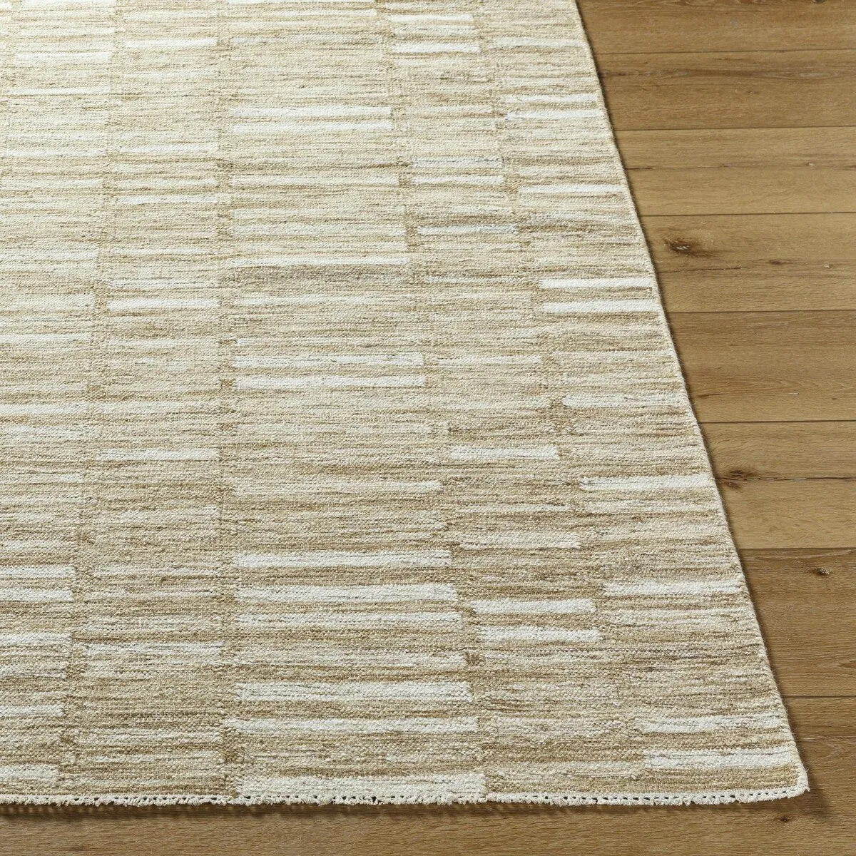 Madilyn Mid-Century Modern Stripe Fringed Area Rug