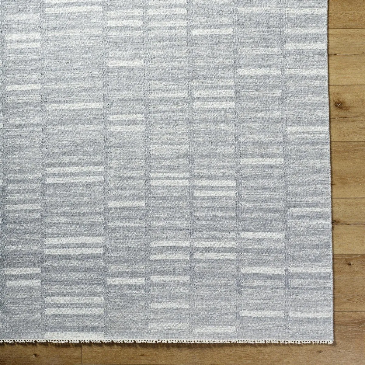 Madilyn Mid-Century Modern Stripe Fringed Area Rug