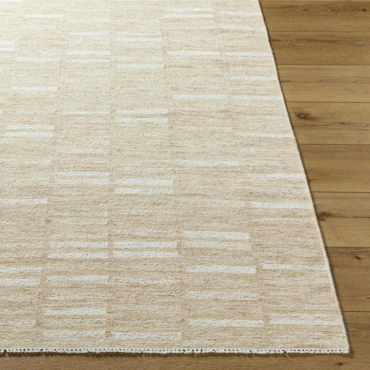 Madilyn Mid-Century Modern Stripe Fringed Area Rug